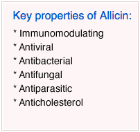 key propertis of Allicin